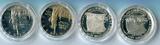 USA 4x 1 Dollar 1986-1987 200 Jahre Verfassung / Freiheitsstatue proof, stains