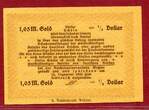 Wertbeständiges Notgeld 1,05 Goldmark 1/4 Dollar 6.11.1923 Wetzlar Handelskammer I
