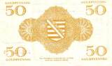 Wertbestaendiges Notgeld Fuenfzig Goldpfennig Fuenfzweiundvierzigstel Dolla 12.11.1923 Handelskammer Dresden Reihe E USA ucs