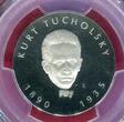 Germany Democratic Republic 5 Mark Gedenkmuenze 1990 A DDR 100. Geburtstag von Kurt Tucholsky PCGS PR67DCAM