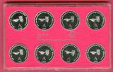 DDR Token Medaillen Suite 1983 Themensatz Schadowfries Münzwesen Berlin 8 Stück in 5 Mark Größe im Satz Proof with box