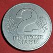 Deutsche Demokratische Republik DDR GDR 2 Deutsche Mark 1957 A Materialprobe Chromstahl ? , nicht magnetisch Probe Pattern pattern unc, extra rare ! matte minting tool marks