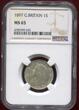 England Großbritannien UK Shilling Silber 1897 Victoria NGC MS 65