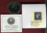 Insel Man, Isle of Man 1 Crown ovp 2015 Blaue Mauritus geschwärztes Silber proof