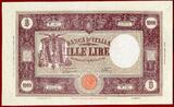 Italien Italy 1000 Lire 1943 Rare in This Quality Banca d`Italia PMG 65 Gem Unc EPQ