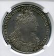 RUSSIA Russland ROUBLE Rubel 1737 Anna Datum links von Krone Date left of crown NGC AU Details