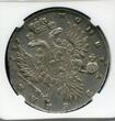 RUSSIA Russland ROUBLE Rubel 1737 Anna Datum links von Krone Date left of crown NGC AU Details