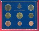 Vatikan Kursmünzensatz 3,88 Euro 2002 Johannes Paul II. KMS 1 Cent bis 2 Euro, 8 Münzen unc., original folder slightly used