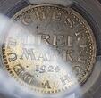 Germany, Weimar Rep. 3 Mark 1924-A Drei Mark ausgeschrieben Rare in Proof Gem Grade PCGS PR 65 Toned