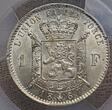 Belgium Belgien 1 Franc 1867 Leopold II. PCGS MS62
