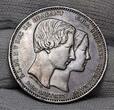 Belgien, Belgium 5 Francs 5 Franc 1853. Auf die Hochzeit des Trohnfolgers Leopold II. Au great toning min cleaning