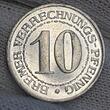 Bremen Notgeld Emergency Token 10 Verrechnungs Pfennig Notgeld o.J. 1924 Stadtwappen USA AU am scr. Spot rev.