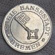 Bremen Notgeld Emergency Token 10 Verrechnungs Pfennig Notgeld o.J. 1924 Stadtwappen USA AU am scr. Spot rev.