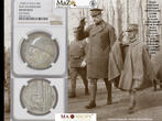 ITALY Italien 20L 1928R VI Vittorio Emanuele III. 10 Jahre Ende 1. Weltkrieg NGC AU Details