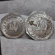 Notgeld Schwarzburg Sondershausen 10 und 20 Pfennig No Date 1920 Kriegsnotgeld Offizielles Staatliches Notgeld Erhaltung Condition ! unc superficial min rust