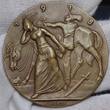 Deutschland Karl Goetz Bronzemedaille 1918 Dated 20 Jahre Tod von Bismarck Satirische Medaille Krone am Boden Weinende Germania As cast