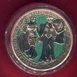 Deutschland 10 Mark 2 Unzen Silber & Farbauflage 2019 The Allegories Columbia & Germania Diamond Dust -GERMANIA MINT- BU, coa, box