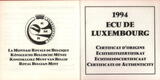 Luxemburg 25 ECU 1994 Maria Theresia Proof with capsule,2 certificate