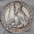 Deutschland Karl Goetz Medaille Silbermedaille o.J. Karl der Große Carolus Magnus 742 - 814 Das Reich der Karolinger UNC. Matte mi. spots