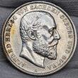 Sachsen Coburg Gotha 2 Mark Silber 1895 Herzog Alfred EF Cleaned