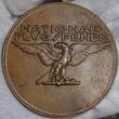 Deutschland Karl Goetz Kaiserreich Bronze Gußmedaille 1914 Nationale Flugspende mit Randpunze As cast