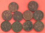 Russland Denga 1734 ff Anna Ioannovna (1730-1740) ss-vz