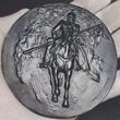 Kaiserreich Deutschland Preußen Berliner Eisen Gußmedaille 1914 - 1915 Kronprinz Wilhelm in Husarenuniform und vor Pferd ultra high relief Cast iron as cast