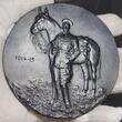 Kaiserreich Deutschland Preußen Berliner Eisen Gußmedaille 1914 - 1915 Kronprinz Wilhelm in Husarenuniform und vor Pferd ultra high relief Cast iron as cast