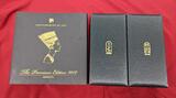 Cook-Inseln, Cook Islands 20 Dollars Silbermünze mit Goldinlay - Nefertiti 2012 Masterpieces of Art - Die Büste der Nofretete - Thutmosis PP 1/4 Unze FEINGOLD ! Proof with original packaging