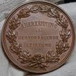 Sachsen Coburg Gotha Bronzemedaille o. J. vor 1871 Ernst II. 1844 - 1891 F. Helfricht Anerkennung für hervorragende Leistungen Uncirculated toned min scr.