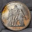 Frankreich France I 5 Francs 1873 A Herkules Hercules Group Dritte Republik (1870 - 1941) Au/Unc die polish toning min contact marks