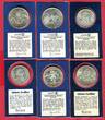 Mexico 1, 5, 25 und 100 Pesos 1948 - 1978 Konvolut von sechs mexikanischen Silbermünzen BU with private packaging
