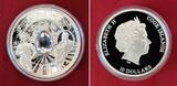 Cook Islands 10 Dollar Silbermünze - 2 oz silver proof coin 2015 Most Famous Diamands - Great Star of Africa - mit Glas Inlay Proof coin with original packaging