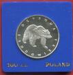 Polen Poland 100 Zloty Zlotych 1983 Umweltschutz - Bär Environment Protechtion Wildlife Bear Proof with original Holder min contact marks