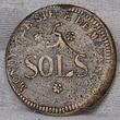 Mainz Frankreich 5 Sols 1793 SIEGE OF MAINZ Mayence durch Kaiserliche Truppen USA VF+ weakly struck