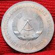 Deutsche Demokratische Republik DDR 10 Mark Silbergedenkmünze 1966 125. Todestag von Karl Friedrich Schinkel Überdurchschnittlich Above Average Unc with nice toning