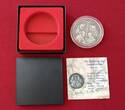 Benin 1.000 Francs CFA Silbermünze 1 oz Silber 2014 Heiligsprechung Papst Johannes XXIII. - Pope St. John XXIII Canonization Handmande Antique Finish with capsule, box & coa