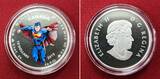 Kanada 15 Dollar Silbermünze - 1/2 Unze 2013 75th Anniversary of Superman - Modern Day - DC Comics™ Colorated proof coin with box & coa