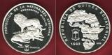 Guinea Equatorial, Guinea Ecuatorial 7000 Francos Silbermünze - 1/2 kg 1992 Endangered Wildlife - Family of Lions - Löwen - half kilo Proof with wooden box & coa