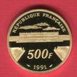 Frankreich 500 Francs Goldmünze 1991 Mozart à Paris Proof with box & coa, no carton