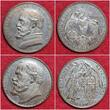 Germany Deutschland Karl Götz Proben Bayern 10, 20, 2, 3 und 5 Mark Proben 5 Münzen Coins 1913 König Ludwig III. Proben Patterns Bronze oder Kupfer Au to Unc patterns partly silvered