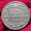 Deutschland 1. Weltkrieg Versilberte mattierte Bronzemedaille Erinnerung Schlacht Mühlhausen 10. August 1914 Wilhelm II. Unc matte silvered bronze