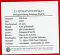Vatikan 500 Lire Gedenkmünze 1989 Heiligsprechung Johannes Paul II. unc with philatelic-numismatic cover