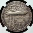 Karl Goetz Deutschland Germany SILVER Silbermedaille 1909-DATED Zeppelin Friedrichshafen München 1. April 1909 NGC MS 63