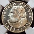 Deutschland 1933- 1945 2 Mark 1933D Martin Luther 1483 - 1933 Pop 3 in NGC PF Cameo NGC PF 65 CAMEO