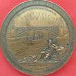 Deutschland Germany Kaiserreich Preußen Bronzemedaille 89,5 mm 1895 Eröffnung des Nord-Ostsee-Kanals Wilhelm II AU min scr. old cleaning