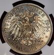 Deutschland Germany Kaiserreich Sachsen 5 Mark 1904 E Tod Death King Georg NGC MS 63