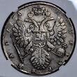 Russland Russia Zarenreich 1 Rubel Rouble 1734 Anna Ivanovna 1730 - 1740 Großer Kopf Datum links Large Head Date Left NGC AU Details