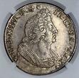 Frankreich France ECU aux Palmes 1695 (9) Rennes Ludwig Louis XIX. 1643 - 1715 Wappen Frankreich Palmwedel Pop 1 NGC in 55 NGC AU 55 overstrike