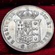 Italian States Kingdom of the Two Sicilies Neapel 120 Grana 1854 Ferdinand II. AU min cleaned